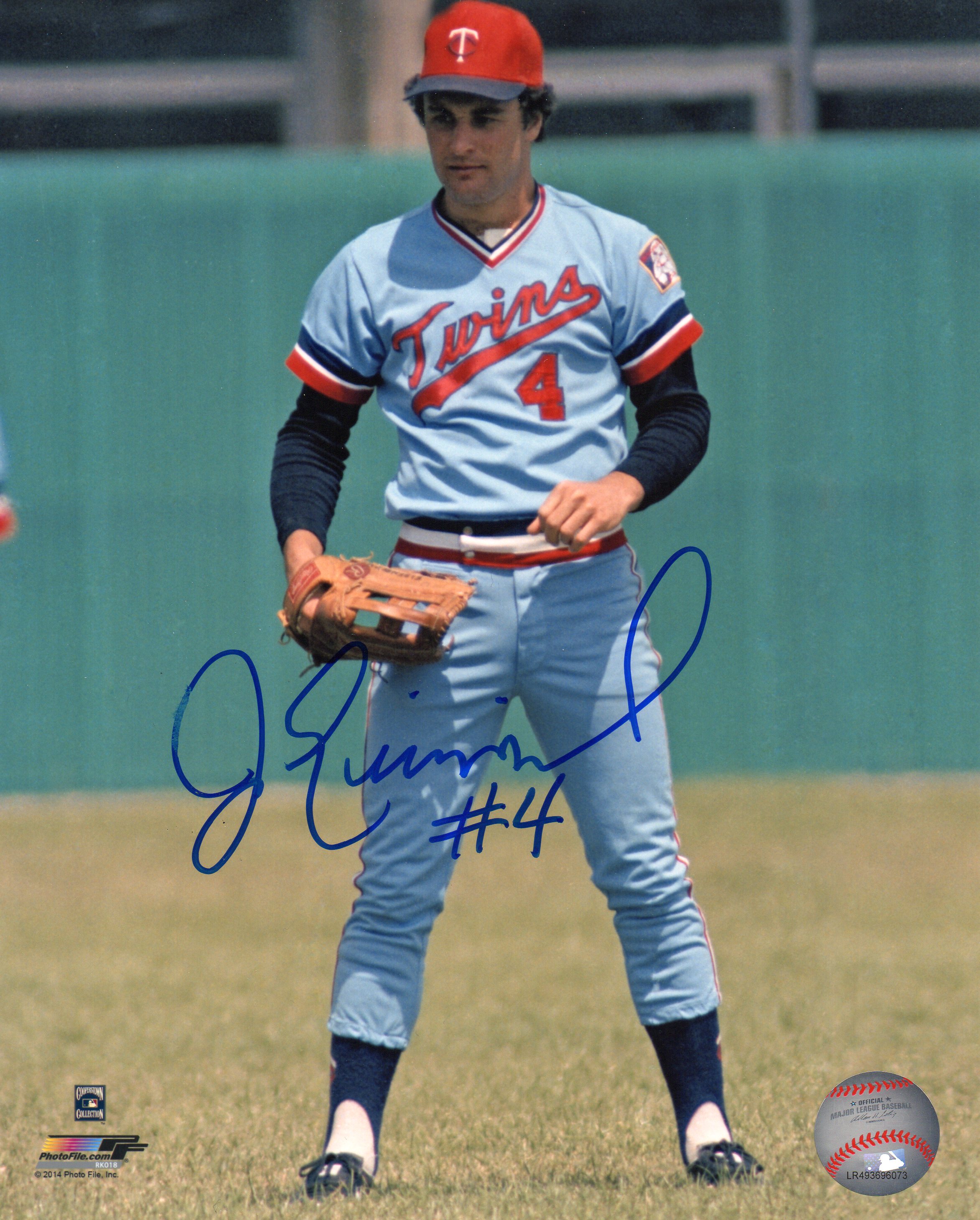 JERRY KOOSMAN MINNESOTA TWINS ACTION SIGNED 8x10